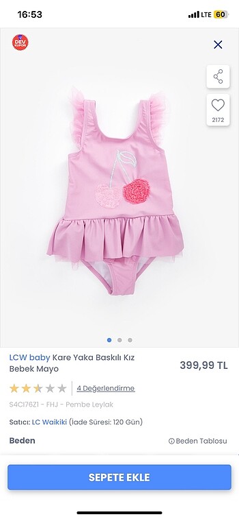 Kız bebek mayo