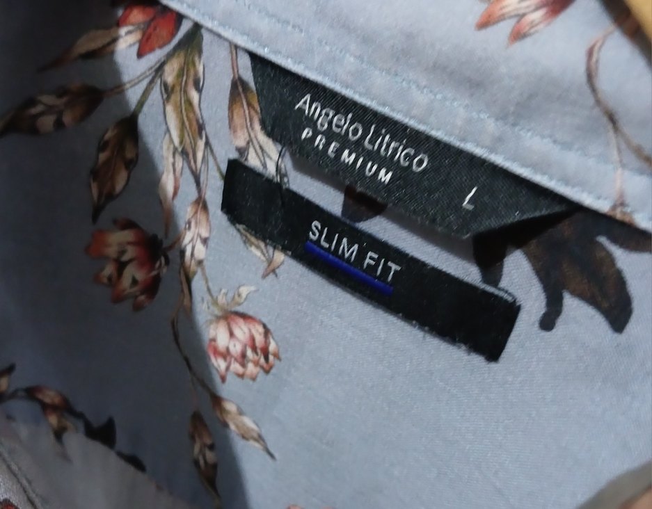 Mavi Çiçek Desenli Uzun Kollu Gömlek - Görsel 3