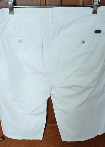 Beyaz Regular Fit Midi Erkek Şort - Görsel 2