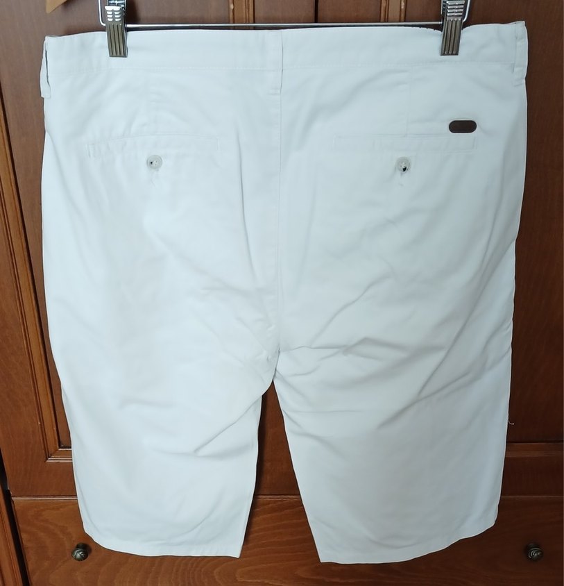 Beyaz Regular Fit Midi Erkek Şort - Görsel 2