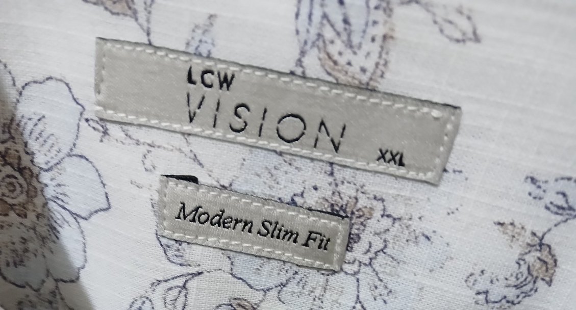 Bej Baskılı Erkek Gömlek, Uzun Kollu, Bol Kesim - Görsel 3