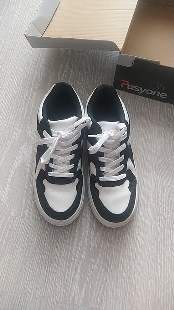 37 Beden Pasyone Siyah Kadın Sneaker Günlük Ayakkabı