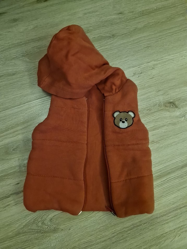 Kahverengi Kapüşonlu Bebek Erkek Takımı - Görsel 2