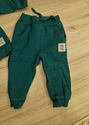 Koyu Yeşil Bebek Erkek Takım Uzun Kollu - Görsel 2