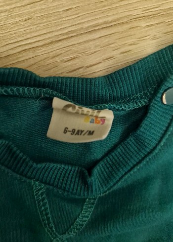 Koyu Yeşil Bebek Erkek Takım Uzun Kollu - Görsel 4