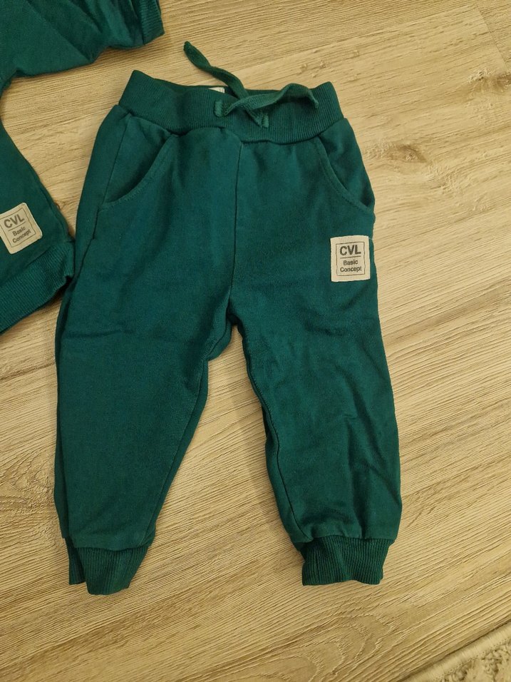 Koyu Yeşil Bebek Erkek Takım Uzun Kollu - Görsel 2