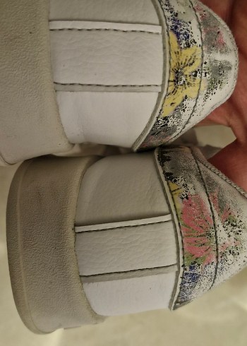 Beyaz Adidas Spor Ayakkabı Velcro Bantlı - Görsel 4