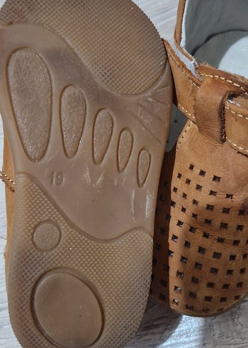 Kahverengi Deri Erkek Bebek İlk Adım Ayakkabısı - Görsel 3