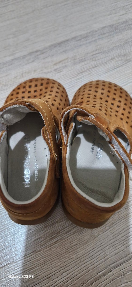 Kahverengi Deri Erkek Bebek İlk Adım Ayakkabısı - Görsel 2