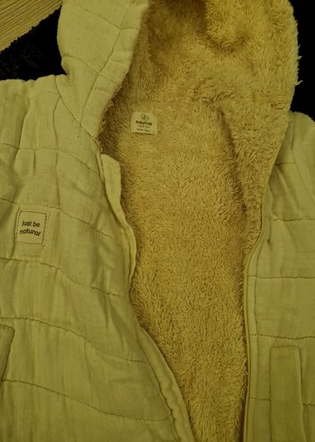 Kürklü Bej Bebek Kayak Tulumu - Görsel 6