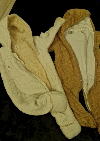 Kürklü Bej Bebek Kayak Tulumu - Görsel 7