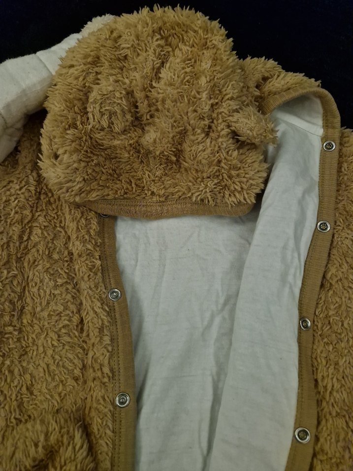 Kürklü Bej Bebek Kayak Tulumu - Görsel 2