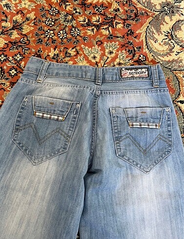 29 Beden mavi Renk Bol paça kot pantolon/jean