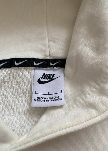 Nike Nike Beyaz Kapüşonlu Sweatshirt