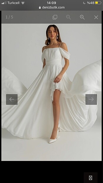 Zara beyaz abiye elbise