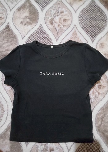 Siyah Zara Basic Kadın Tişört