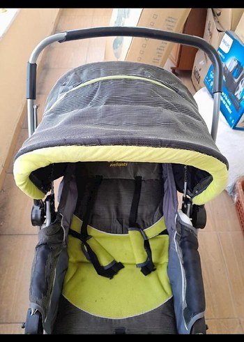 Sarı ve Gri Bebek Arabası - Görsel 2