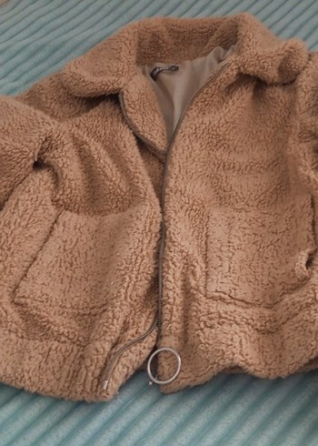 Kahverengi Peluş Kadın Ceket