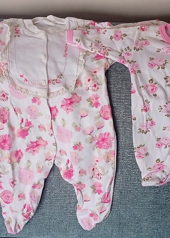 Dantel Detaylı Nakışlı Pembe Bebek Tulum