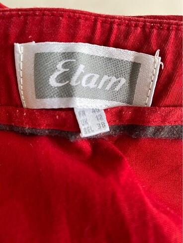 m Beden kırmızı Renk Etam kısa etek