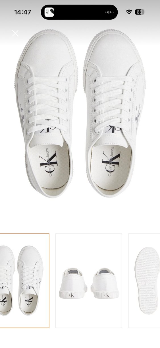 Calvin Klein Kadın Beyaz Spor Ayakkabı - Görsel 2