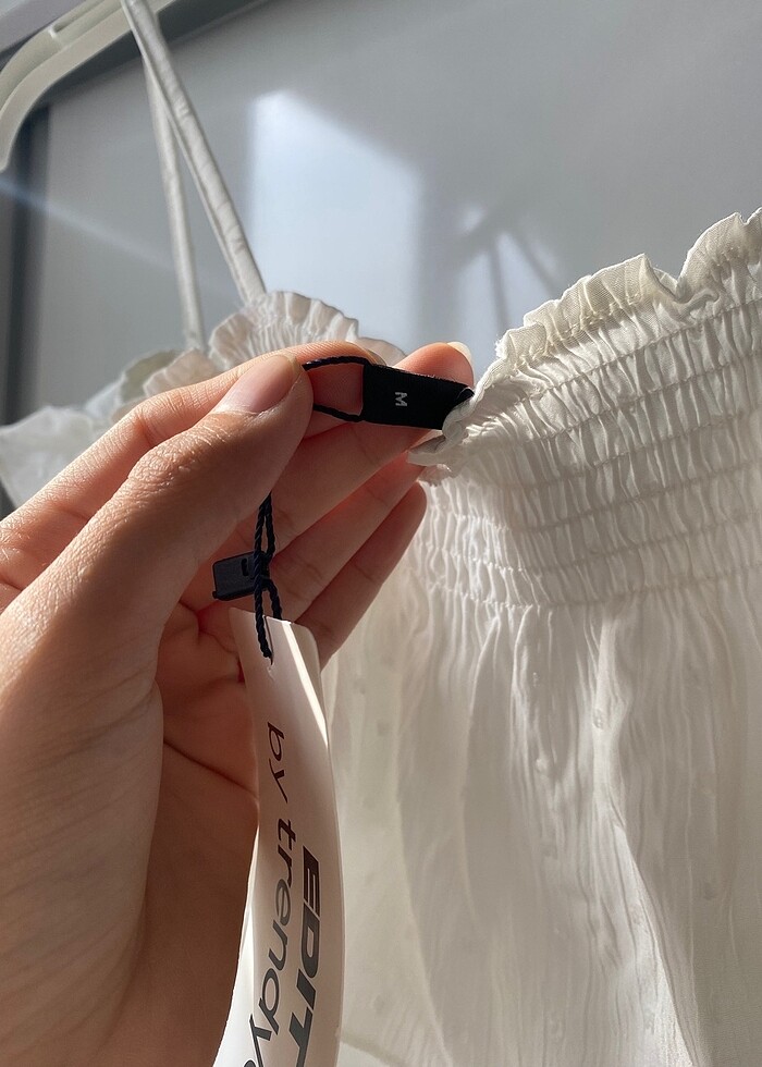 Beyaz crop bluz - Görsel 4