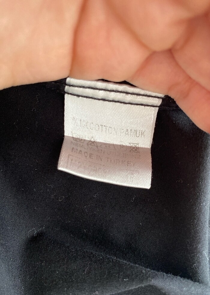 Siyah gömlek 0 Pamuk - Görsel 4