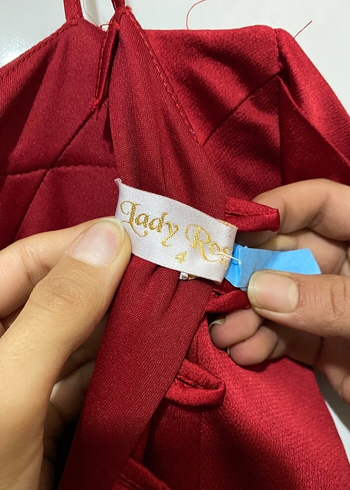 Kırmızı nişan isteme düğün elbisesi - Görsel 4