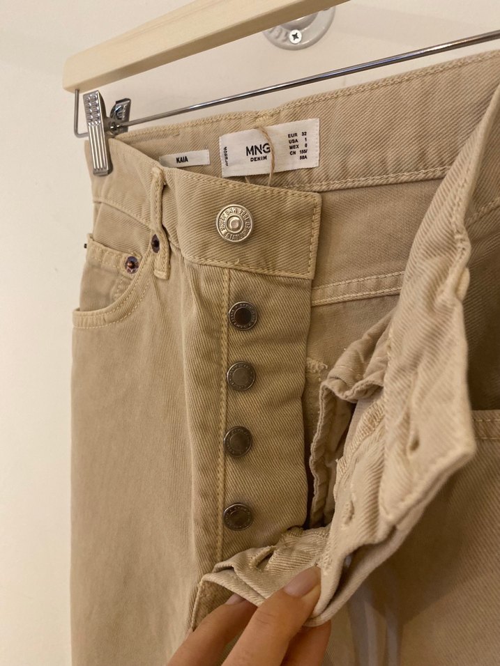 Bej Kadın Denim Pantolon mango - Görsel 3