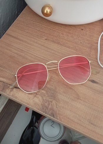 Diğer Şeffaf Pembe Retro Kadın Güneş Gözlüğü
