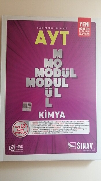Sınav Yayınları Ayt Kimya Soru Bankası 
