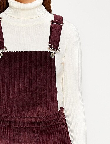 36 Beden bordo Renk Mor kadife fitilli jile