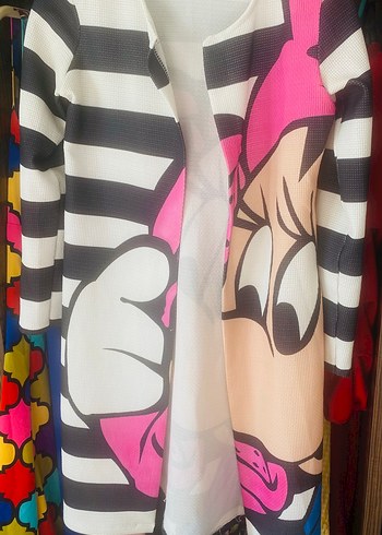 LC Waikiki Renkli Pop Art bayan ceketi