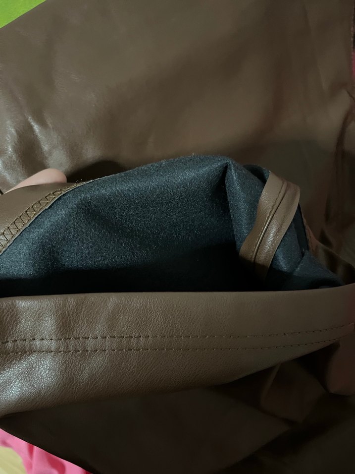 Kahverengi Deri  Düz Kesim Kadın Pantolon - Görsel 3