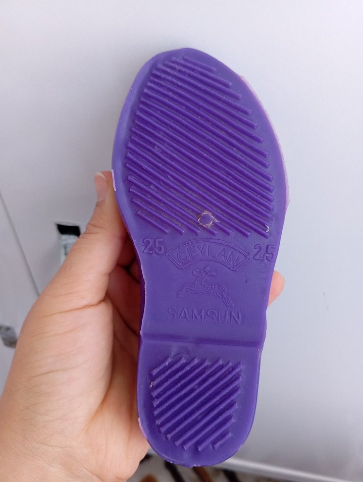 Mor çocuk düz lastik ayakkabı 22 numara - Görsel 4