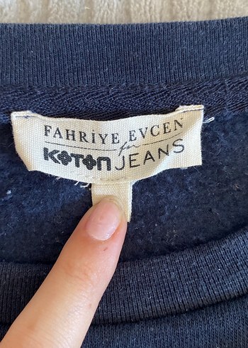 m Beden Nakışlı Mavi Bohem fahriye evcen kazak
