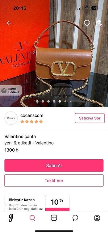 Valentino Hiç kullanmadım sıfır