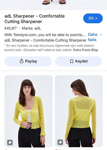 Kadın Sarı Piliseli Normal Boy Kumaş - Görsel 2