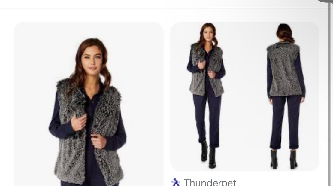 Gri Kürklü Kadın Kolsuz Yelek - Görsel 2