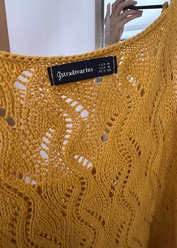 Sarı Örgü Bohem Kadın Atlet - Görsel 3