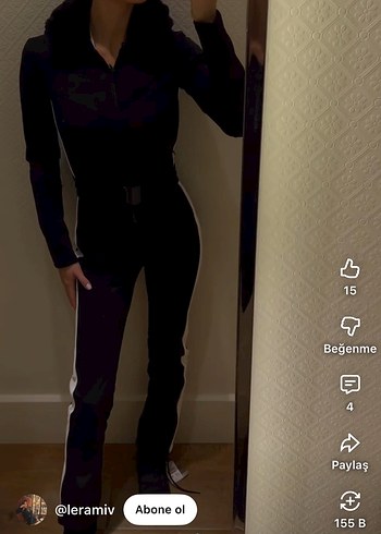 Uzun Kollu Siyah Kemerli Midi Tulum - Görsel 5