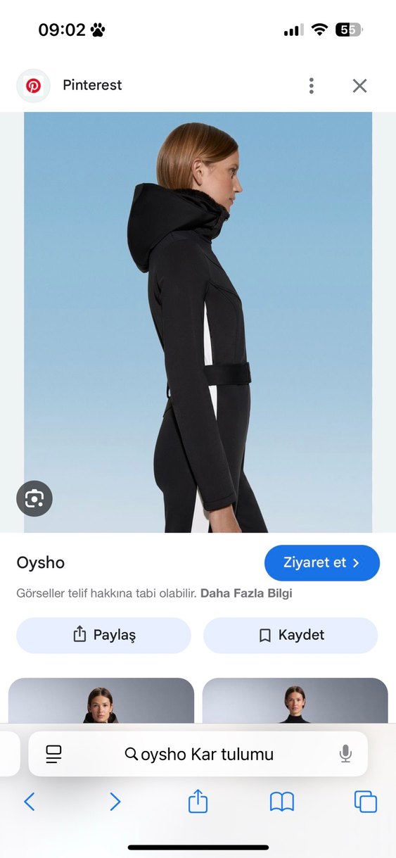 Uzun Kollu Siyah Kemerli Midi Tulum - Görsel 2