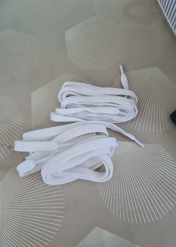 2 cift beyaz Erkek Ayakkabı Bağcıkları - Görsel 2