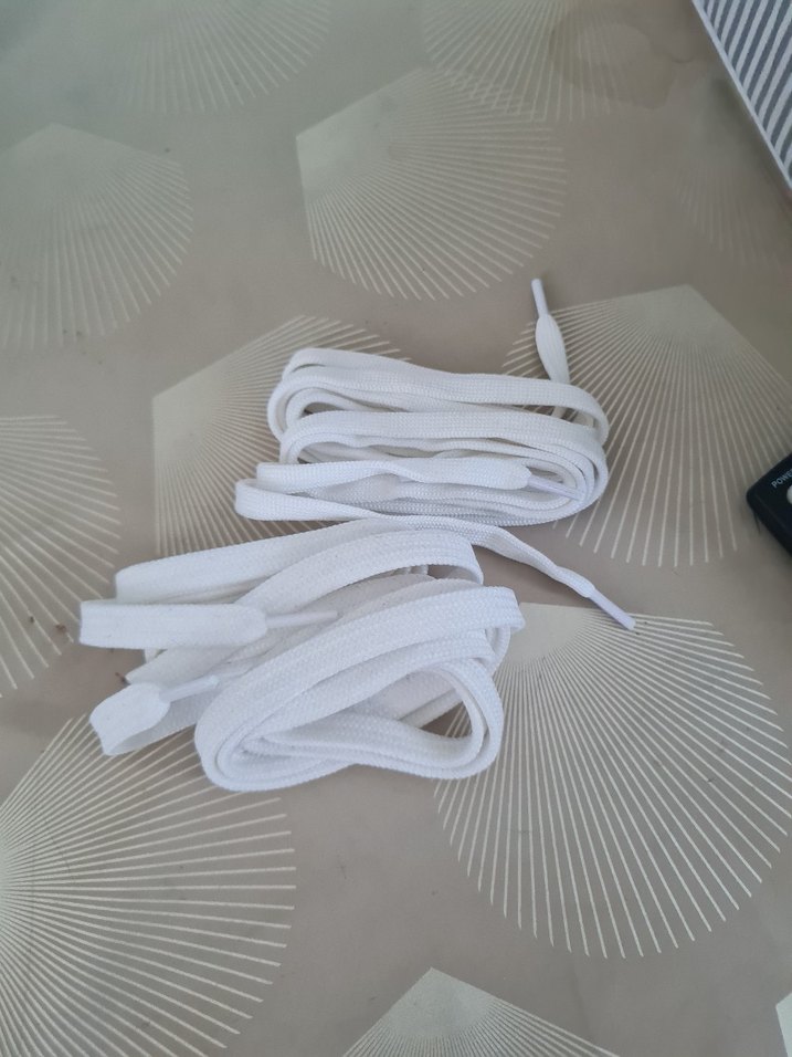 2 cift beyaz  Erkek Ayakkabı Bağcıkları - Görsel 2