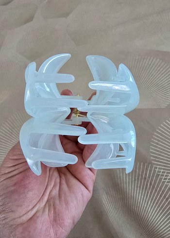 Şeffaf Mavi Çiçek Toka - Görsel 2