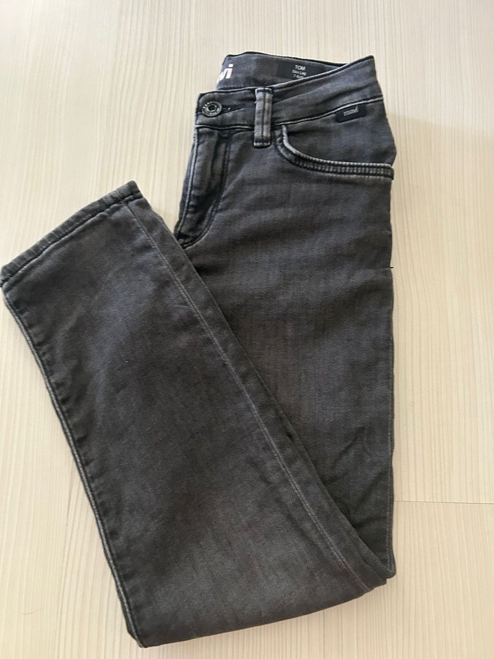 Siyah Erkek Çocuk Kot Pantolon - Kemerli, Normal Kesim - Görsel 3