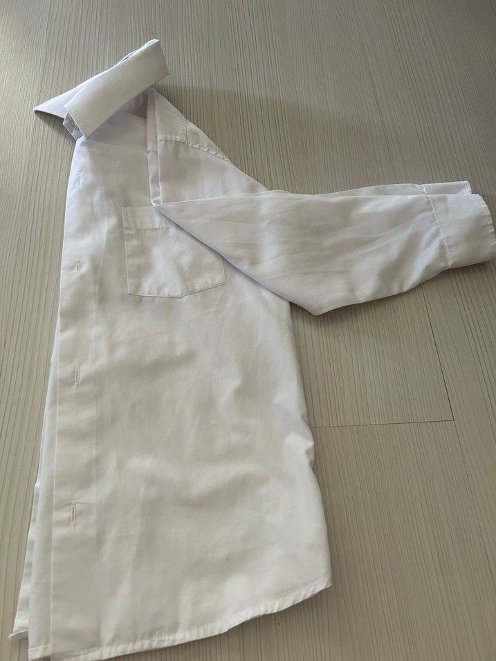 Düğmeli Beyaz Çocuk Gömlek - Görsel 4