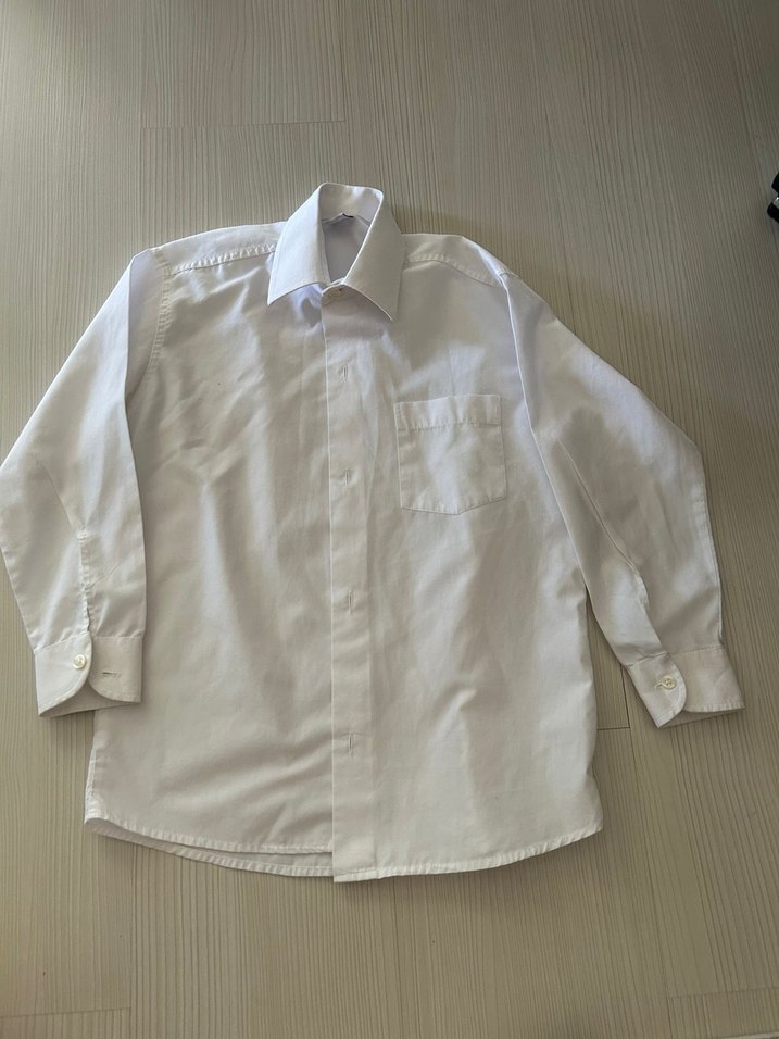 Düğmeli Beyaz Çocuk Gömlek - Görsel 2