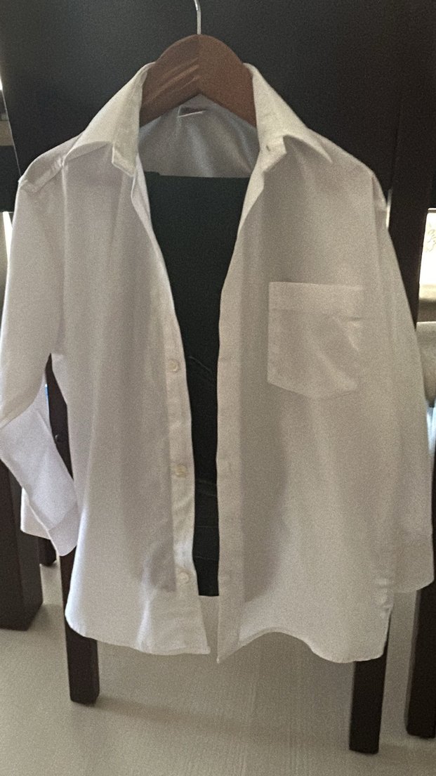 Düğmeli Beyaz Çocuk Gömlek - Görsel 3