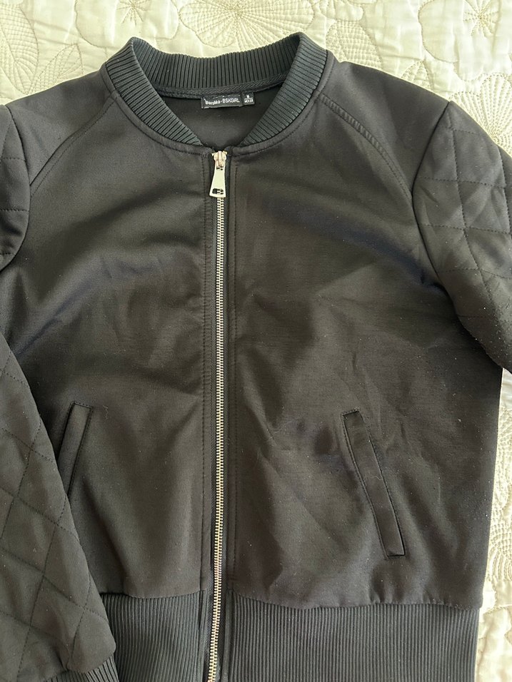 Kadın Siyah Fermuarlı Ceket - Görsel 2